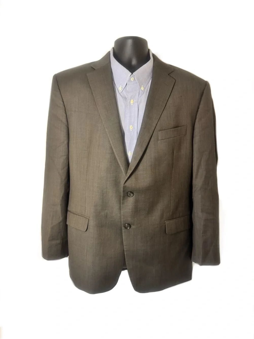 Lauren by Ralph Lauren Men's Gray Two-Button Blazer Sport Coat Jacket Suit 44R